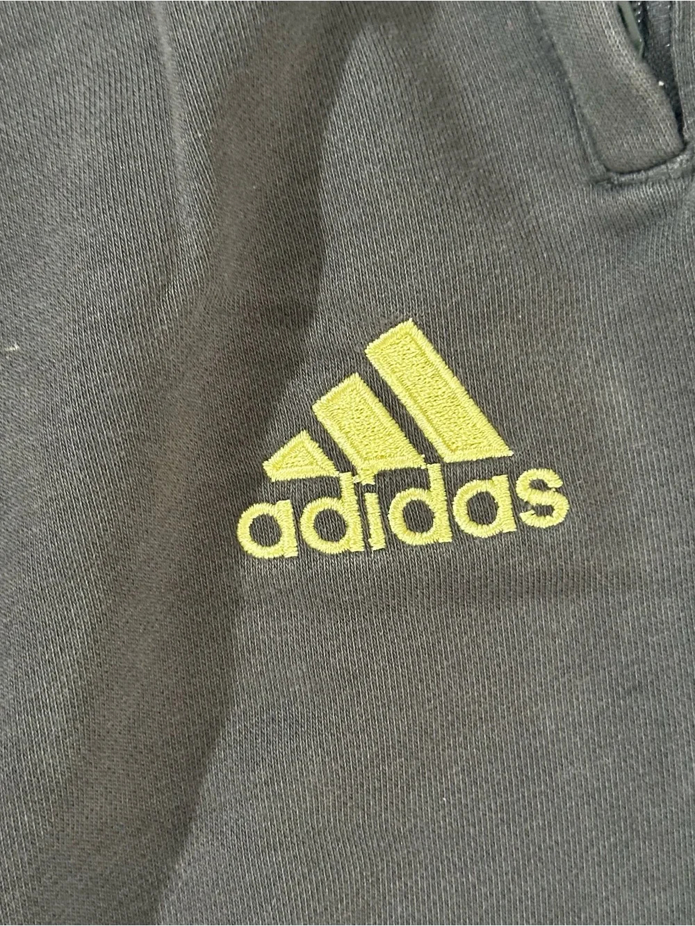 adidas Black Jogger Pants with Yellow Logos